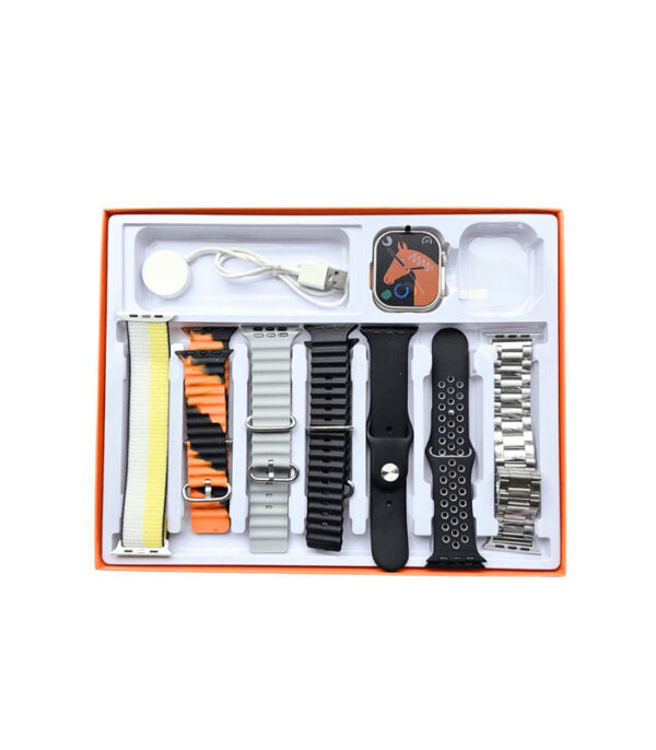 Ultra 7 in 1 Strap Smart Watch 2.01 infinite Display- Black color
